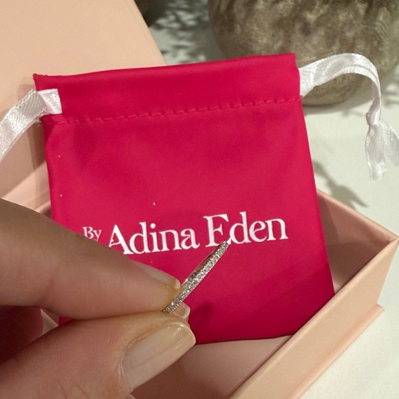Adina Eden Diamond Band 14K White Gold Ring - Picture 5 of 8